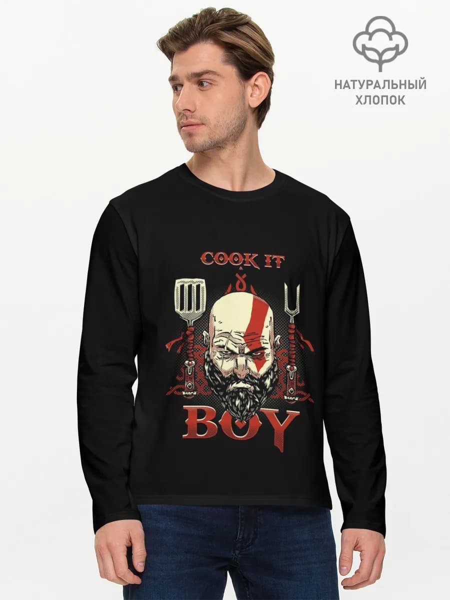 Мужской лонгслив базовый