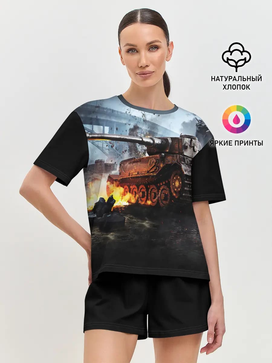 Женская пижама с шортами