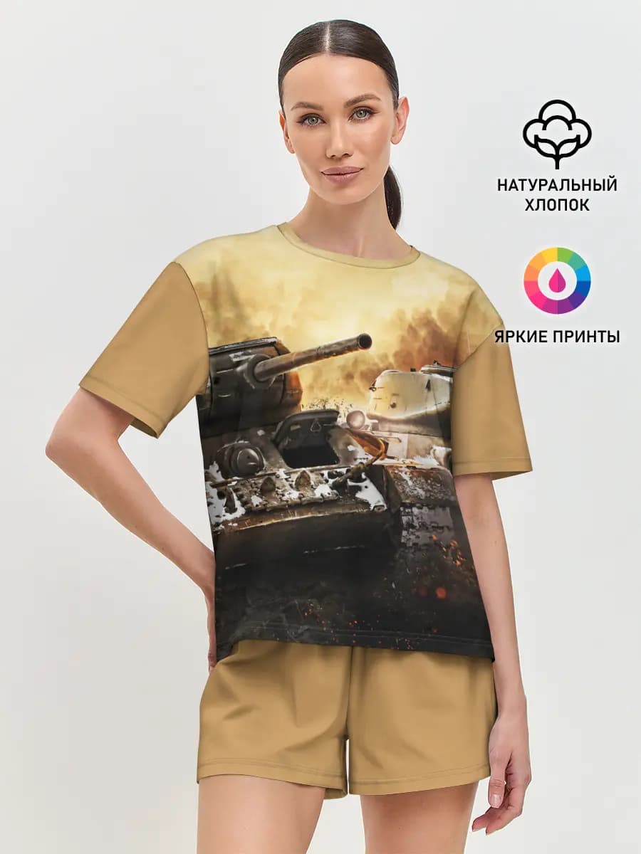 Женская пижама с шортами
