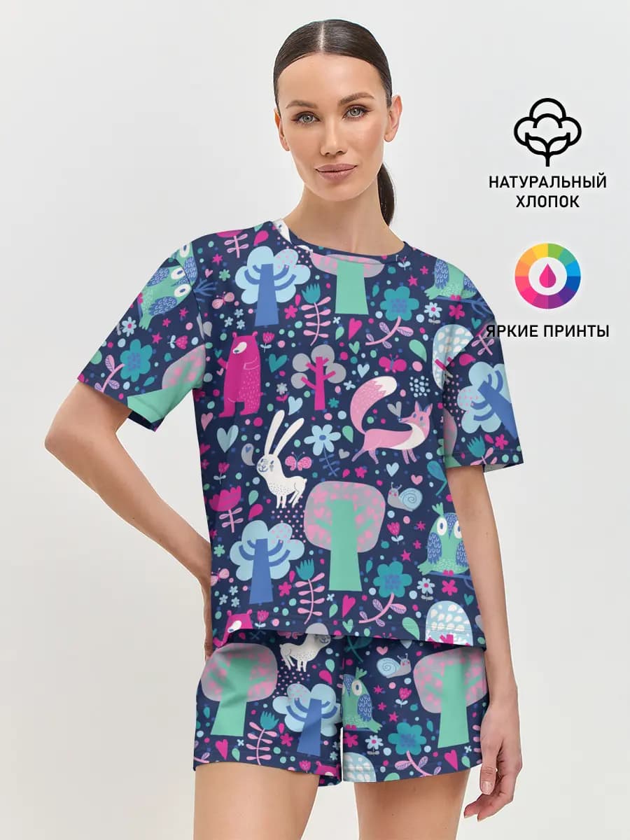 Женская пижама с шортами