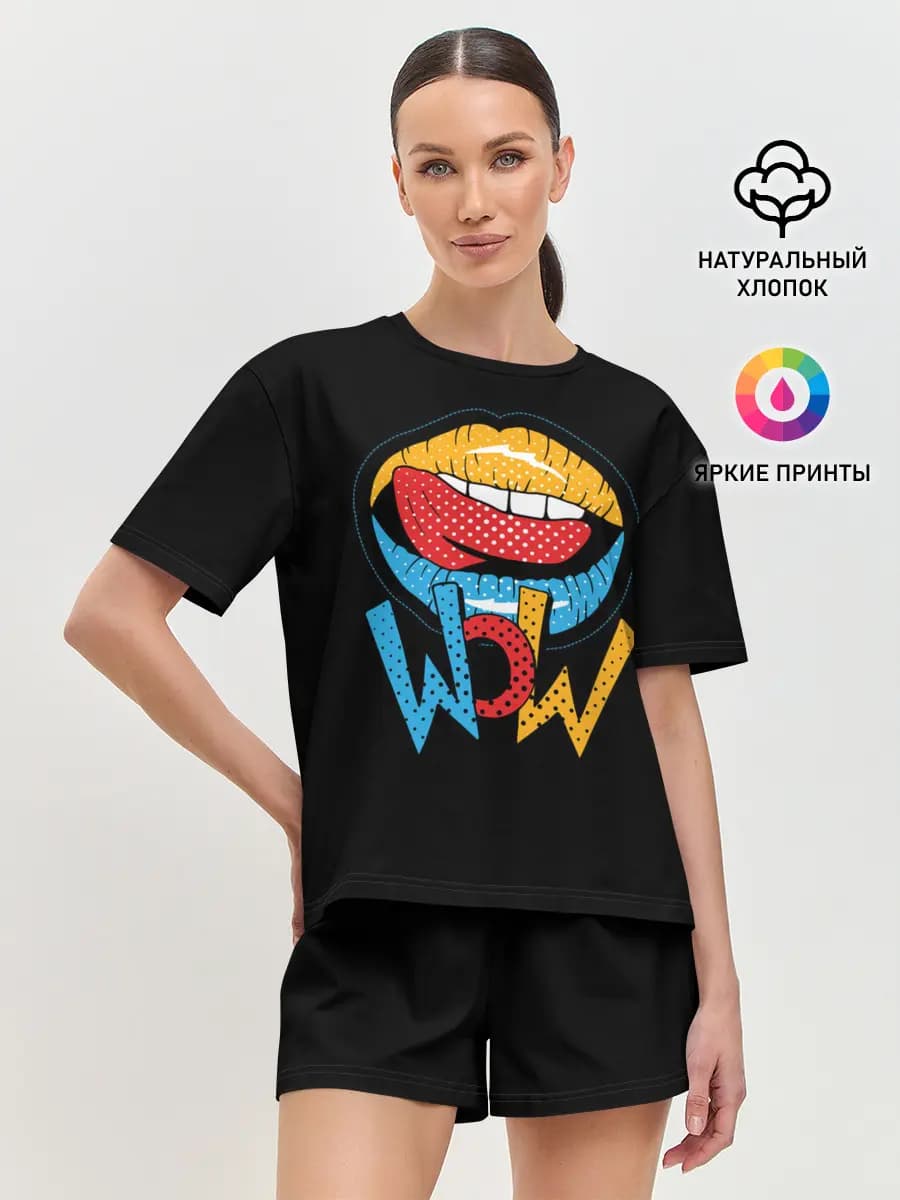 Женская пижама с шортами