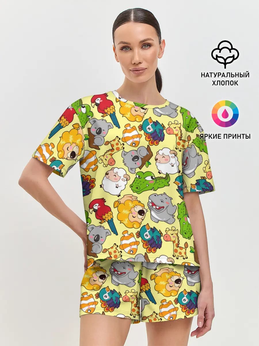 Женская пижама с шортами