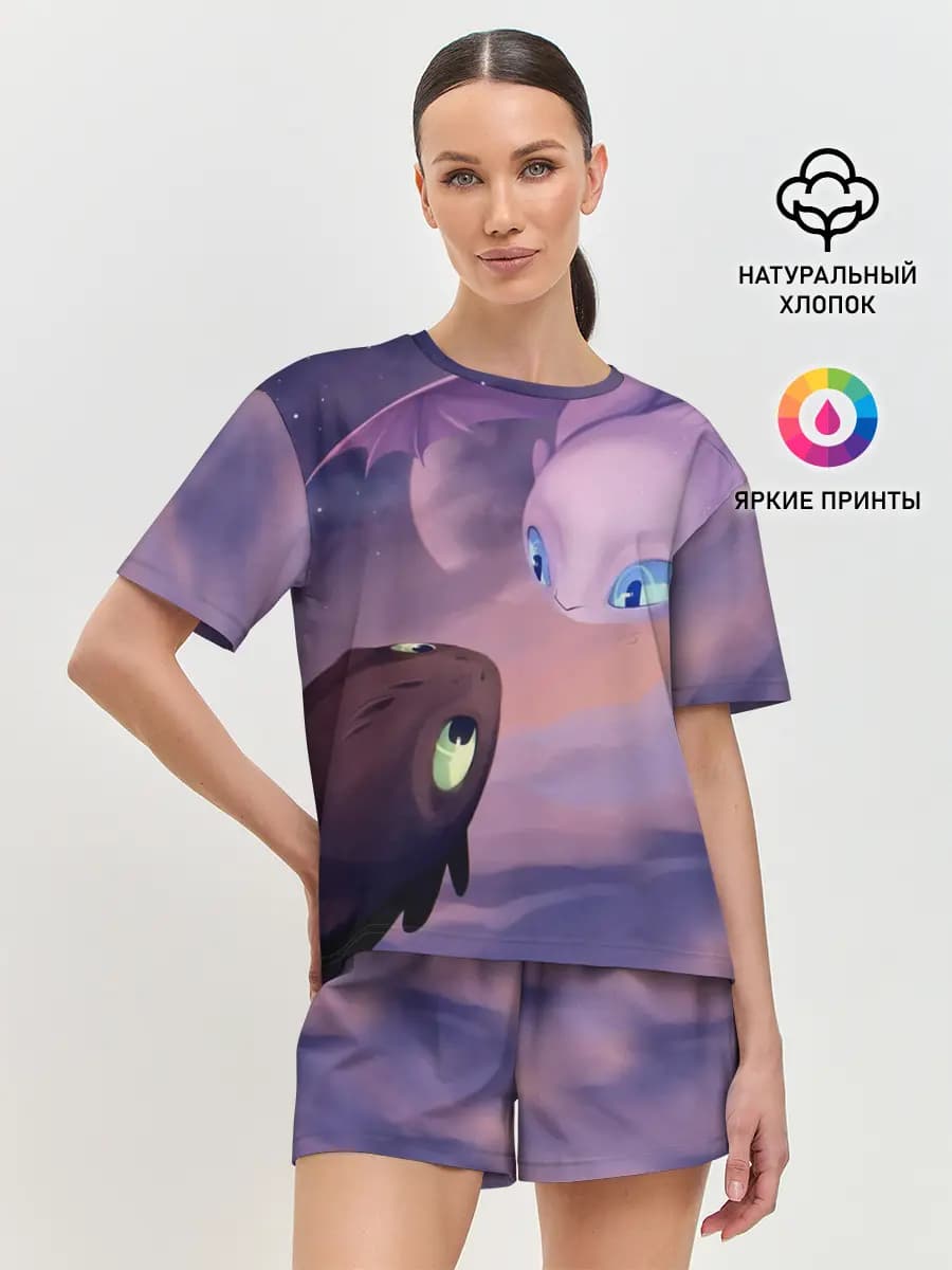 Женская пижама с шортами