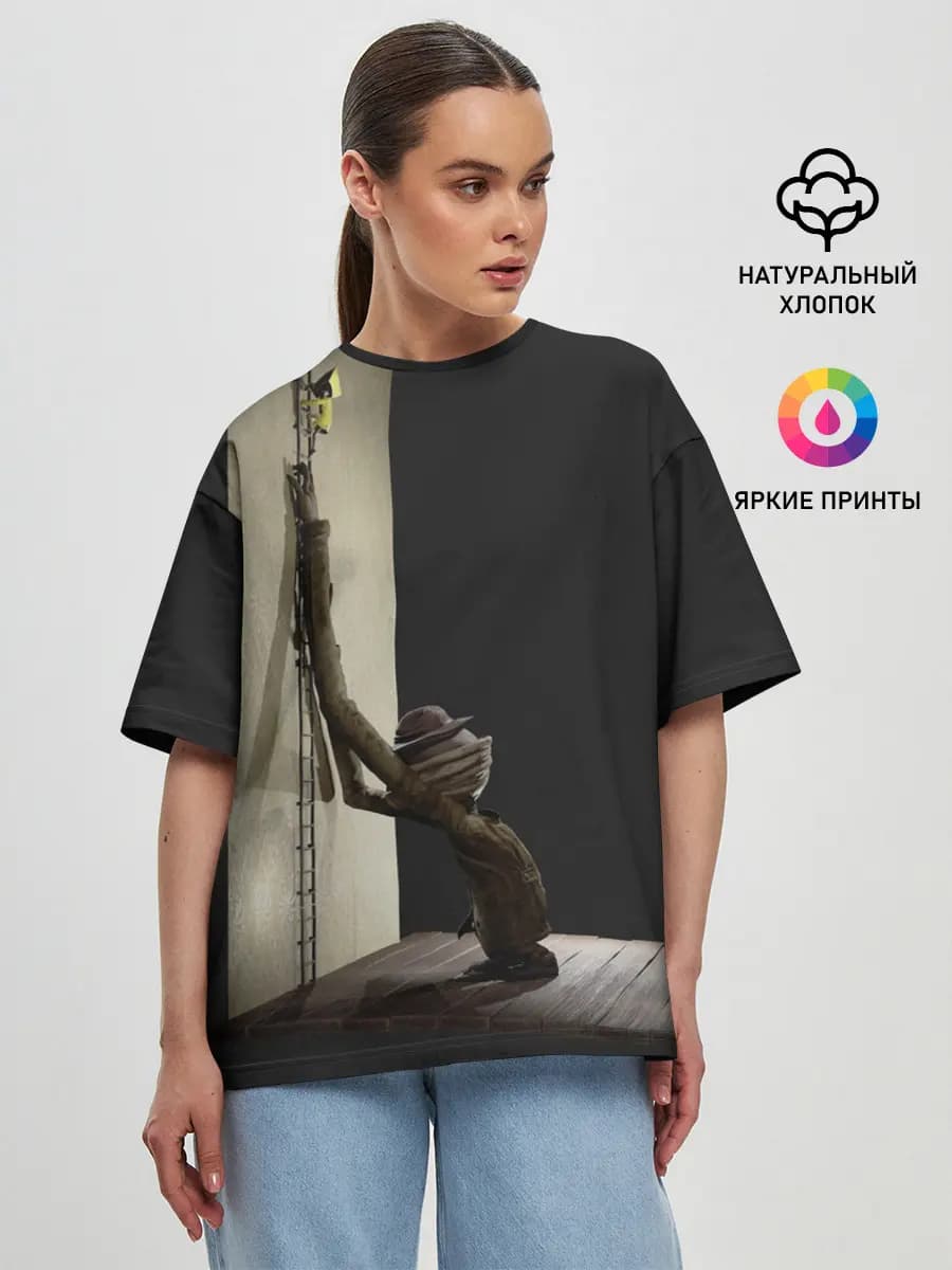 Женская футболка оверсайз