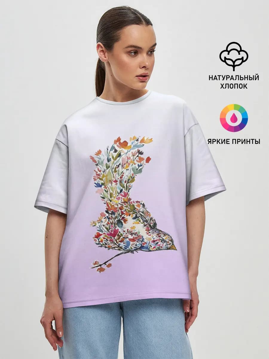 Женская футболка оверсайз