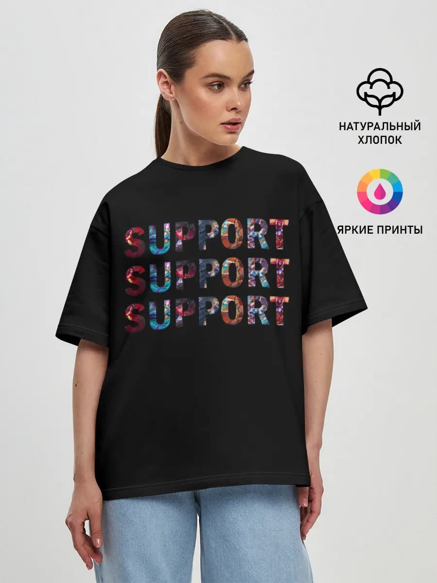Женская футболка оверсайз