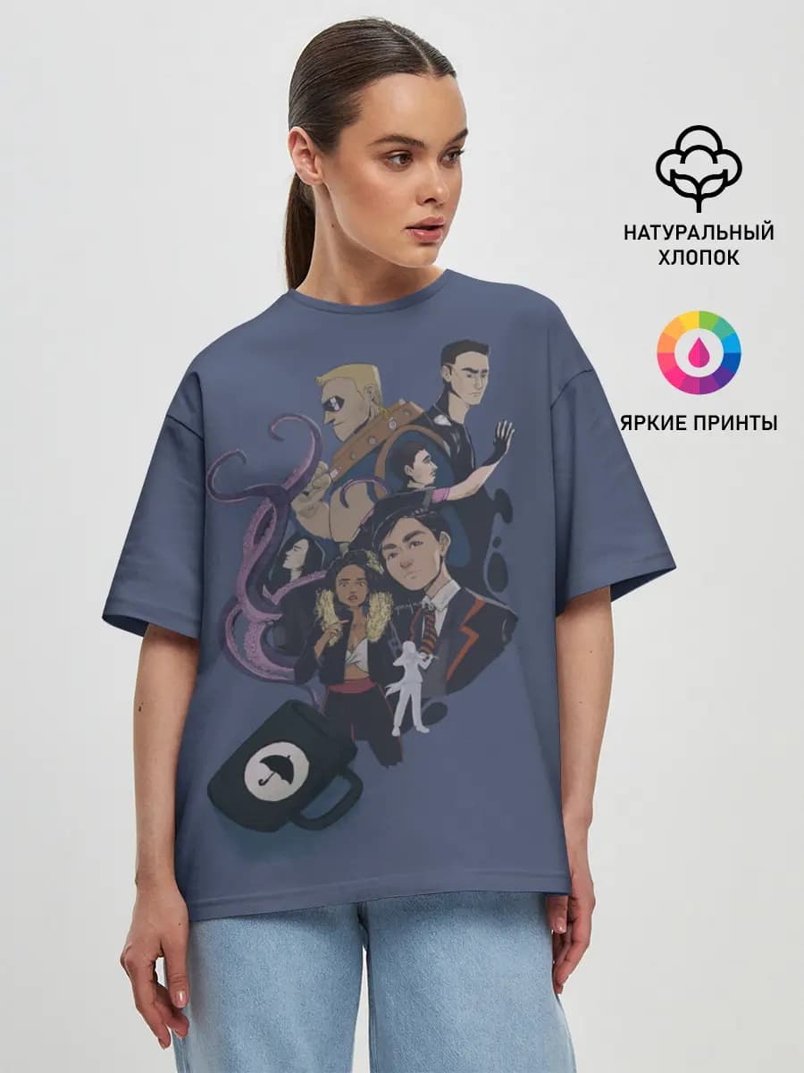 Женская футболка оверсайз