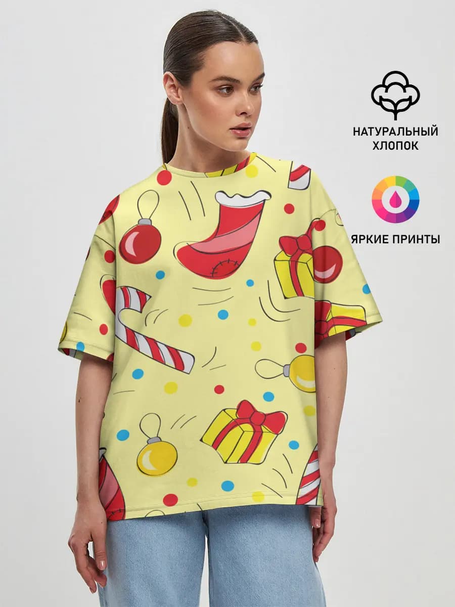 Женская футболка оверсайз