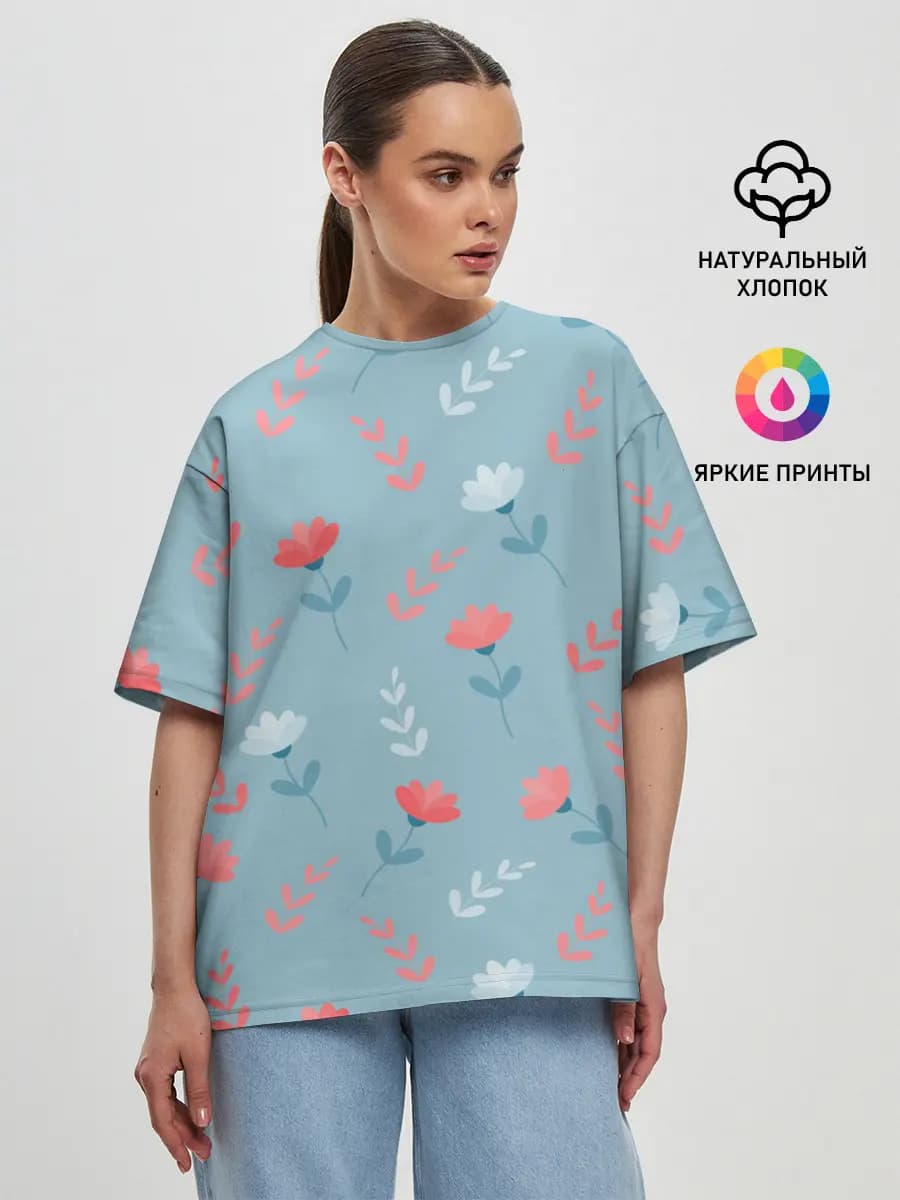 Женская футболка оверсайз