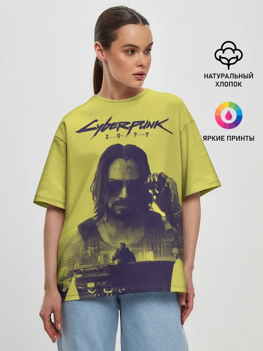 Женская футболка оверсайз