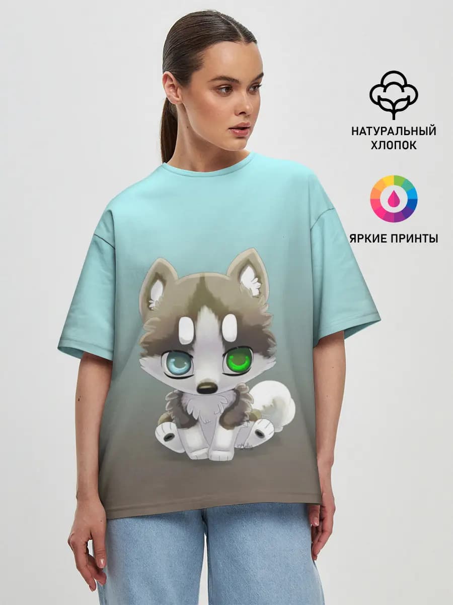 Женская футболка оверсайз