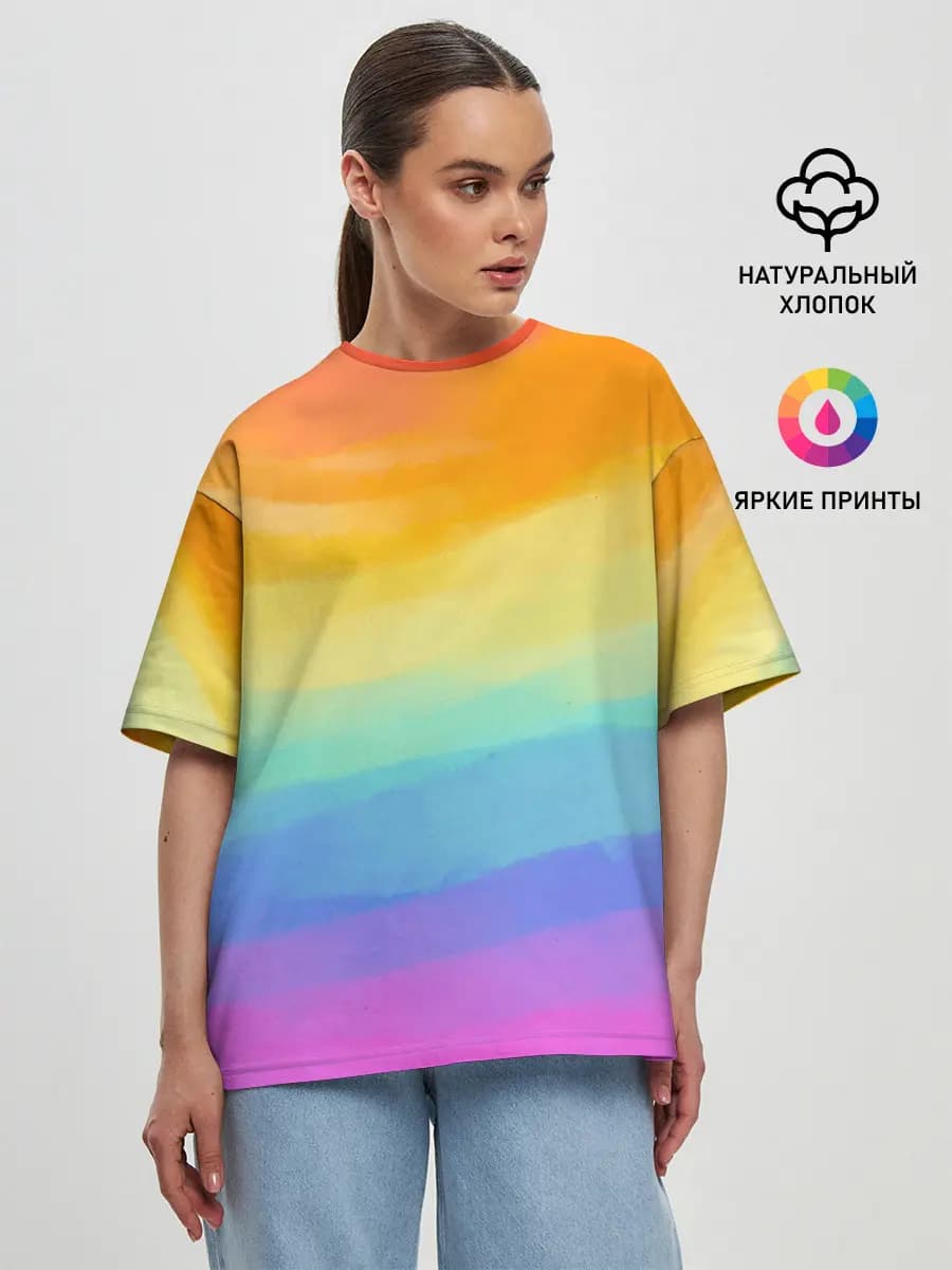 Женская футболка оверсайз
