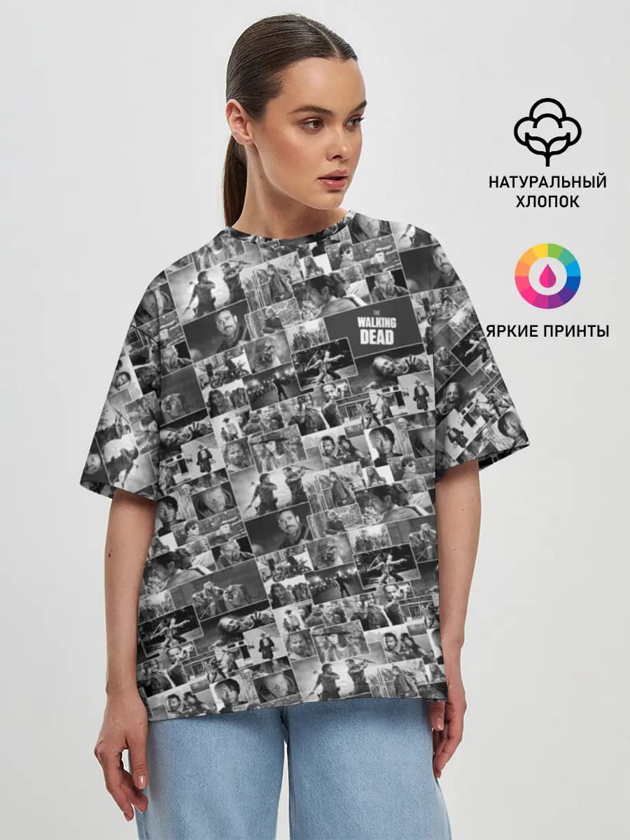 Женская футболка оверсайз