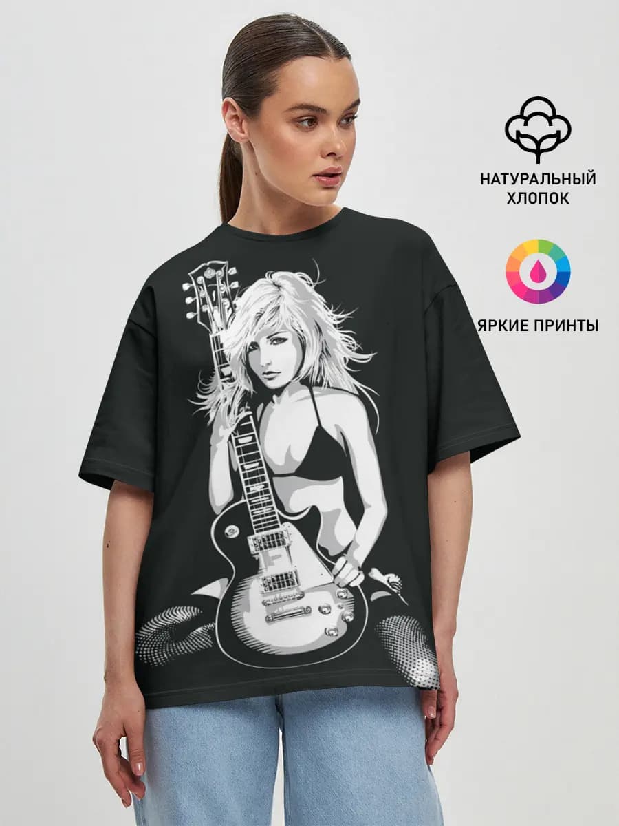 Женская футболка оверсайз