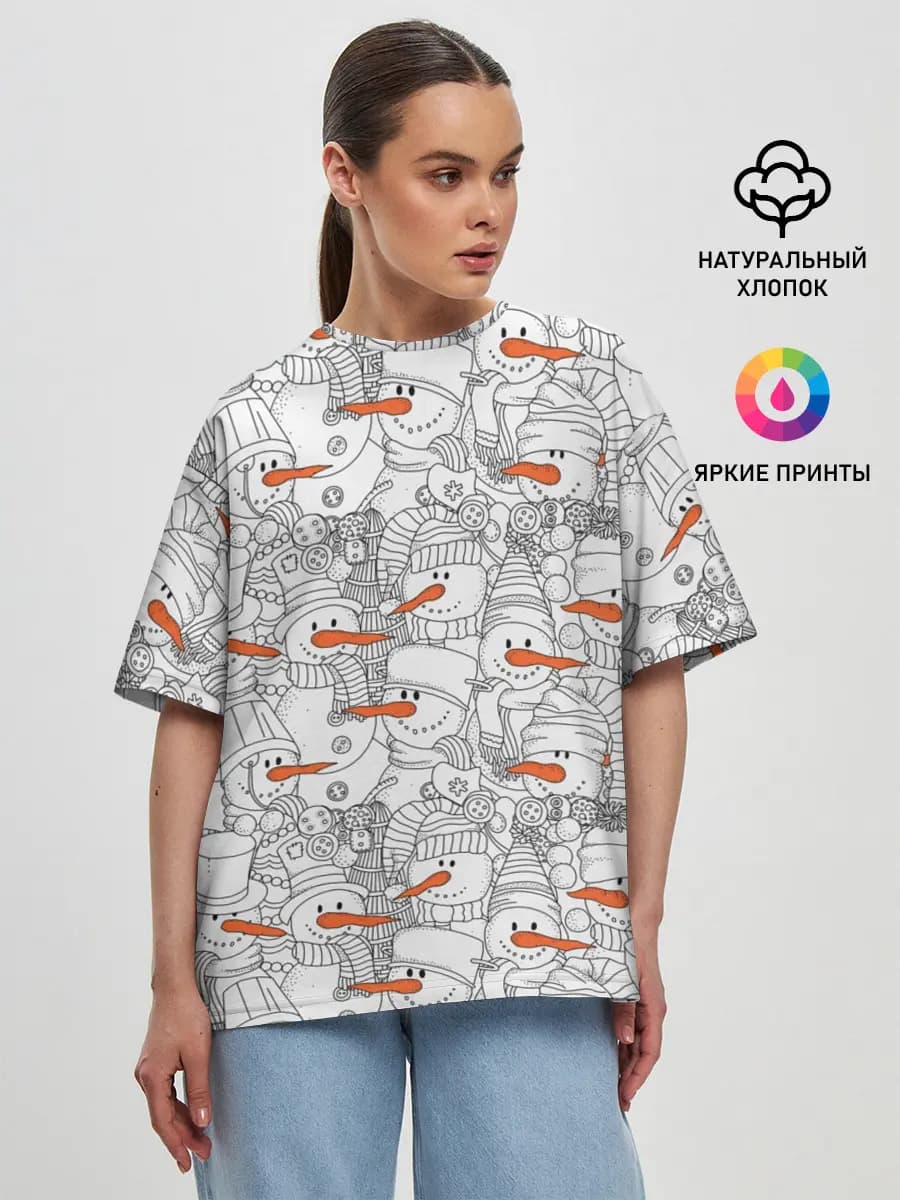 Женская футболка оверсайз