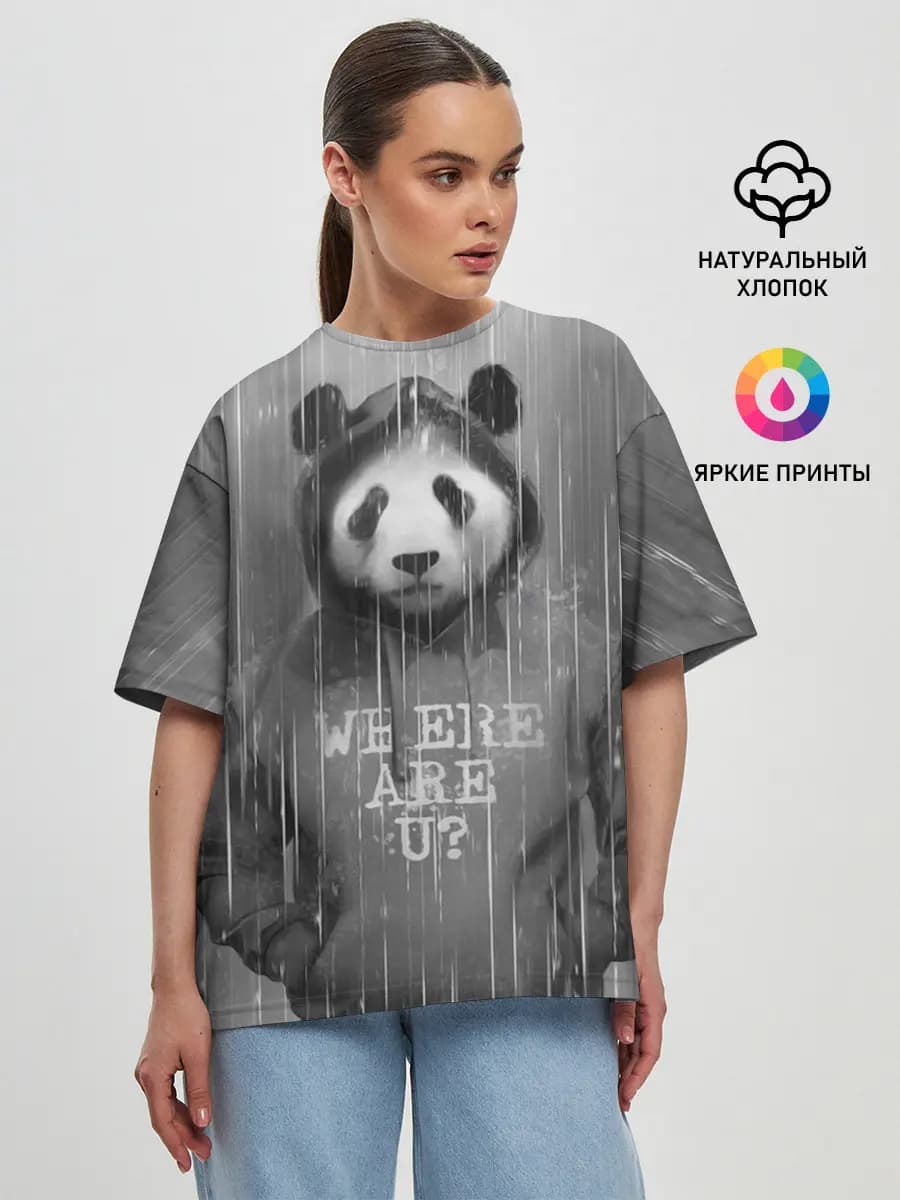 Женская футболка оверсайз