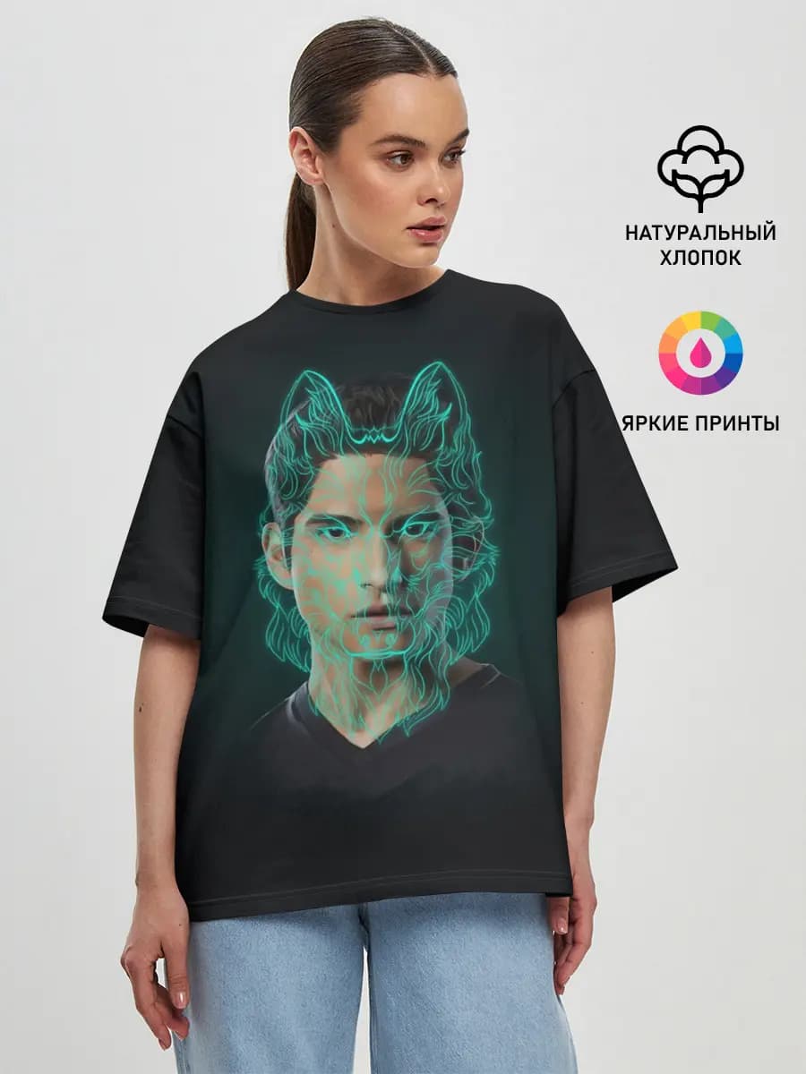 Женская футболка оверсайз