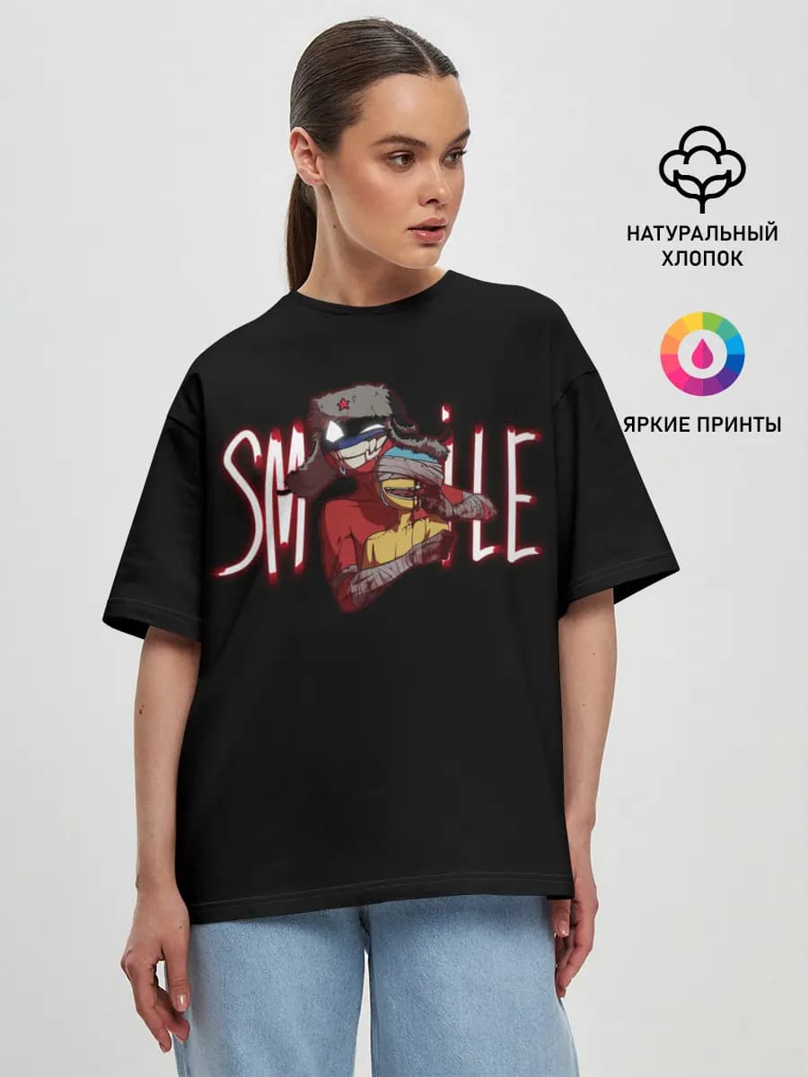 Женская футболка оверсайз