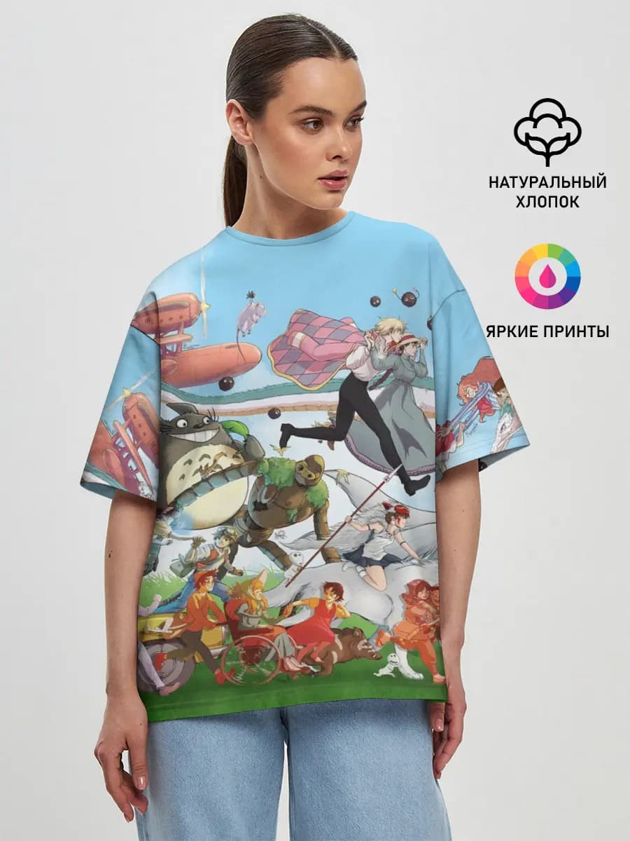 Женская футболка оверсайз