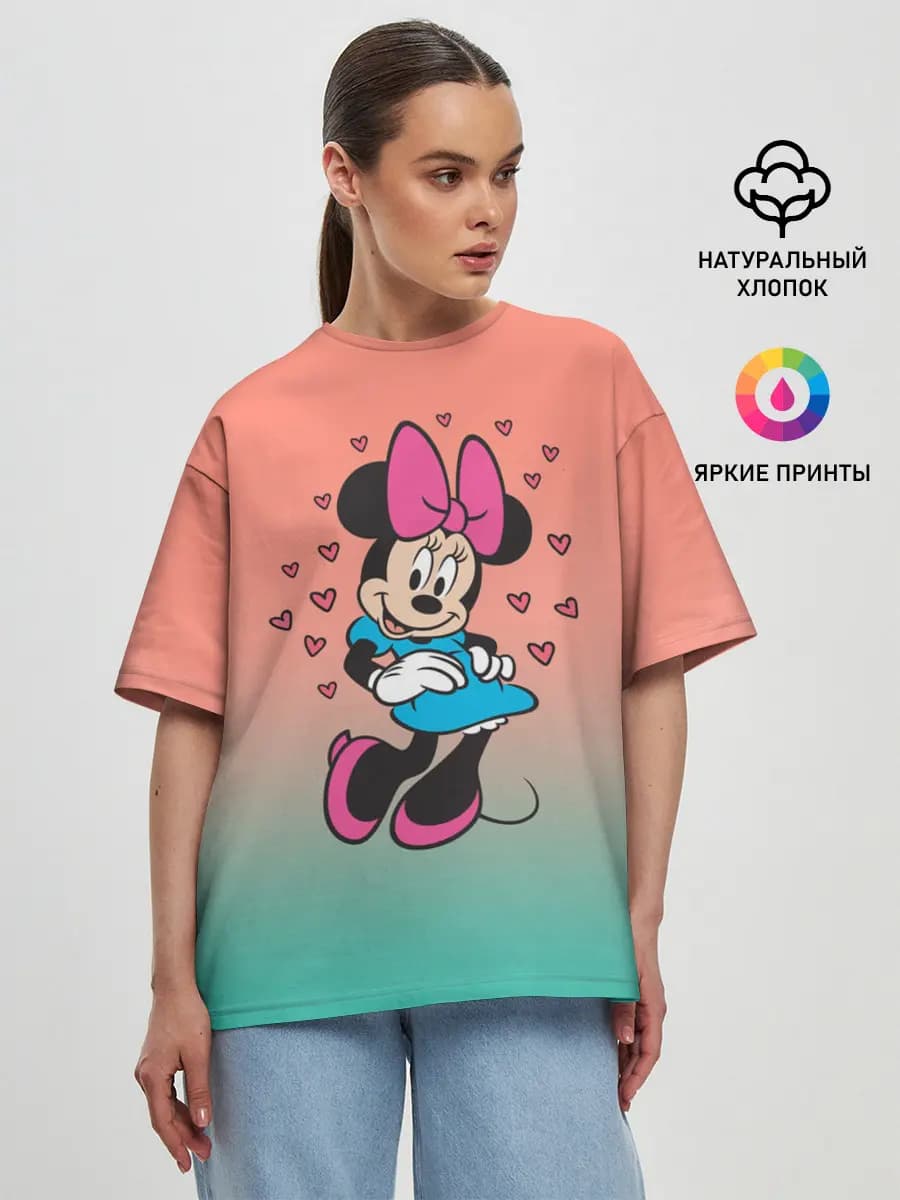 Женская футболка оверсайз