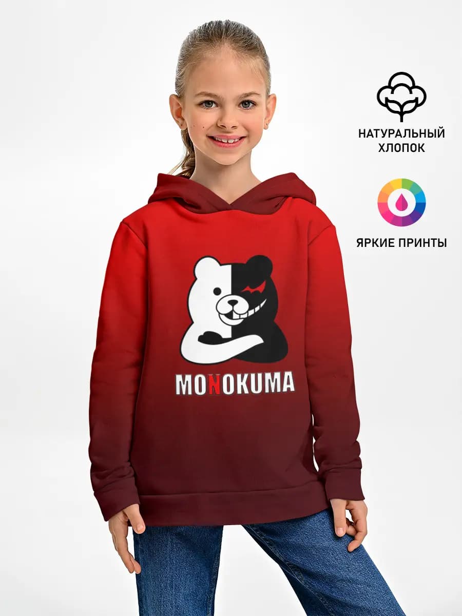 monokuma на красном градиенте