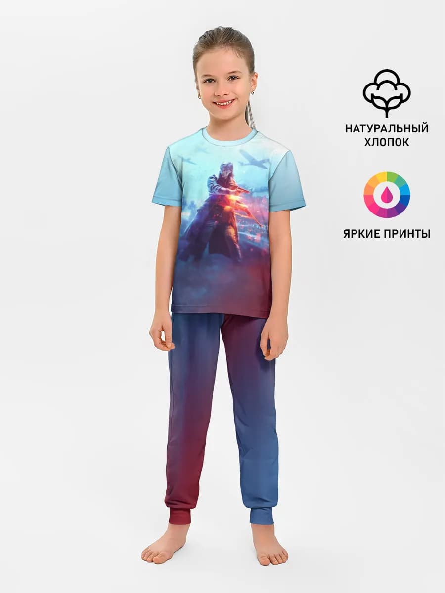 Детская пижама с брюками
