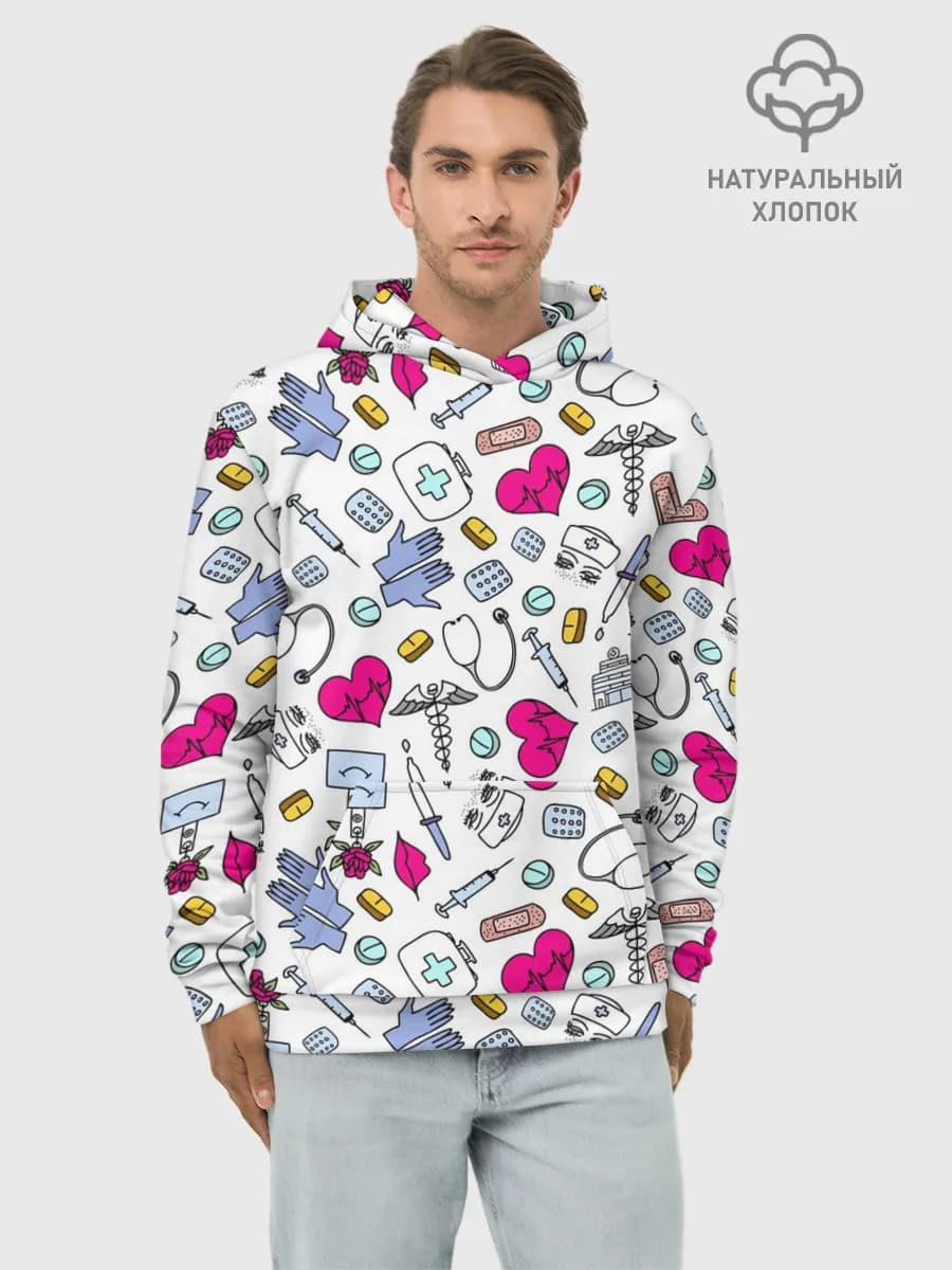 Худи мужской база хлопок