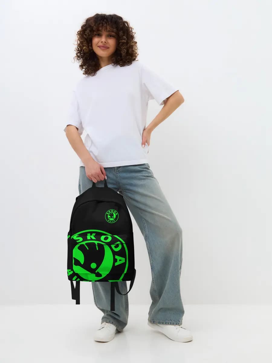 SKODA GREEN LOGO BLACK STYLE