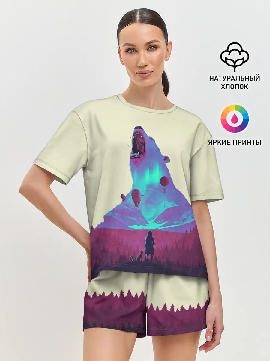 Женская пижама с шортами