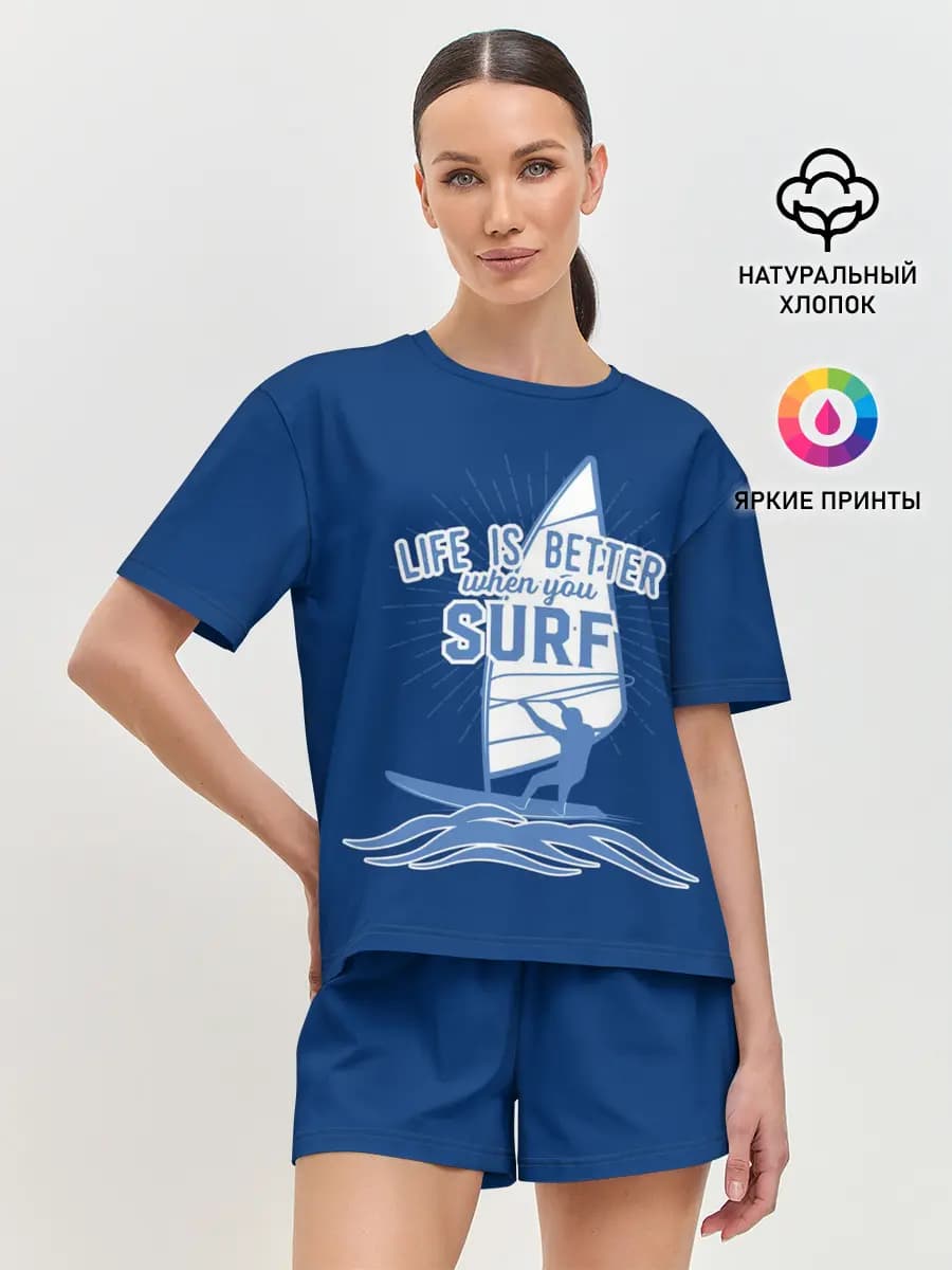 Женская пижама с шортами