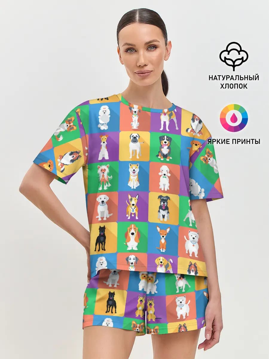 Женская пижама с шортами