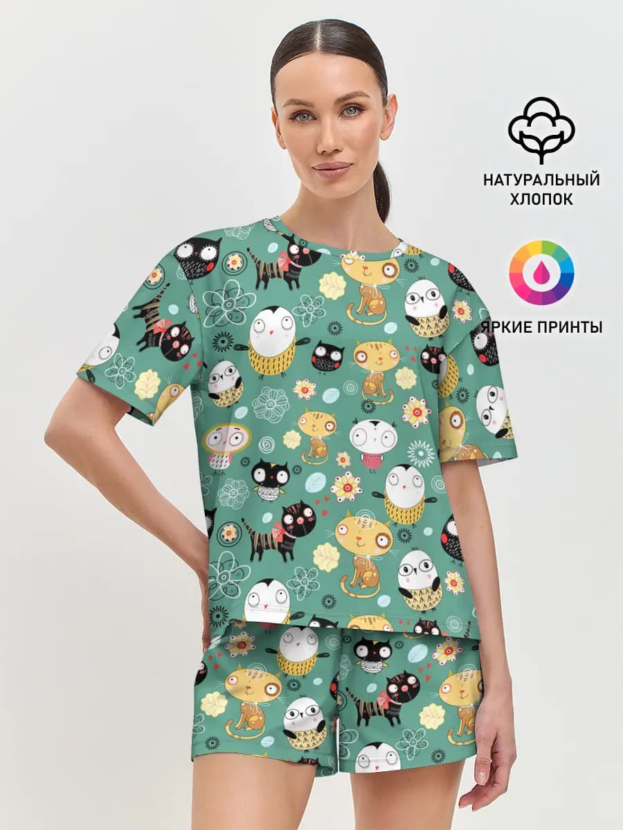 Женская пижама с шортами