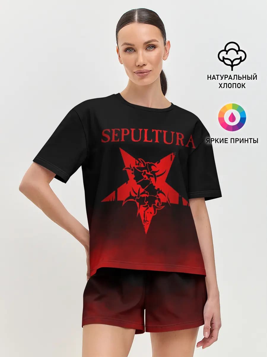 Женская пижама с шортами