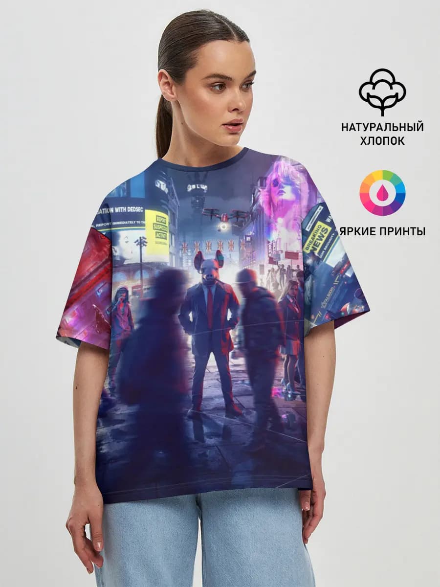 Женская футболка оверсайз