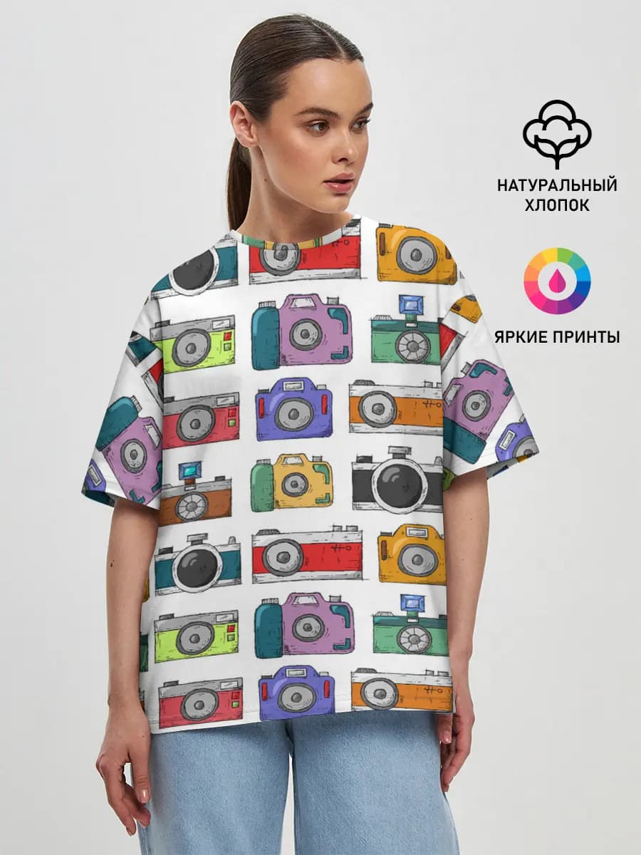 Женская футболка оверсайз