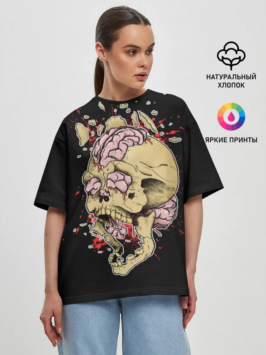 Женская футболка оверсайз