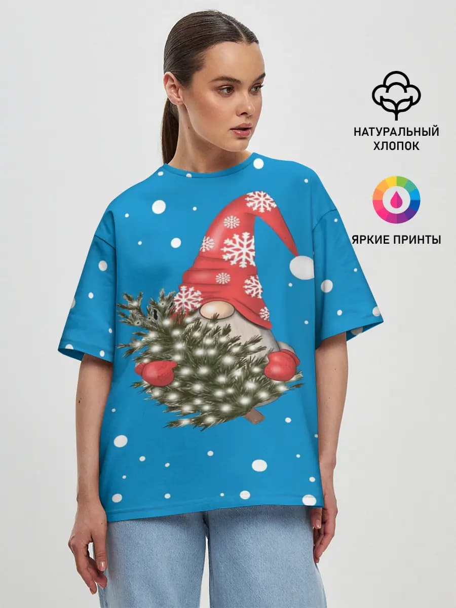 Женская футболка оверсайз