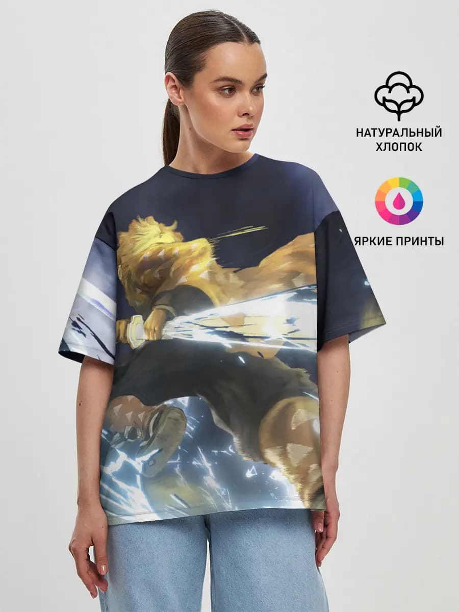 Женская футболка оверсайз