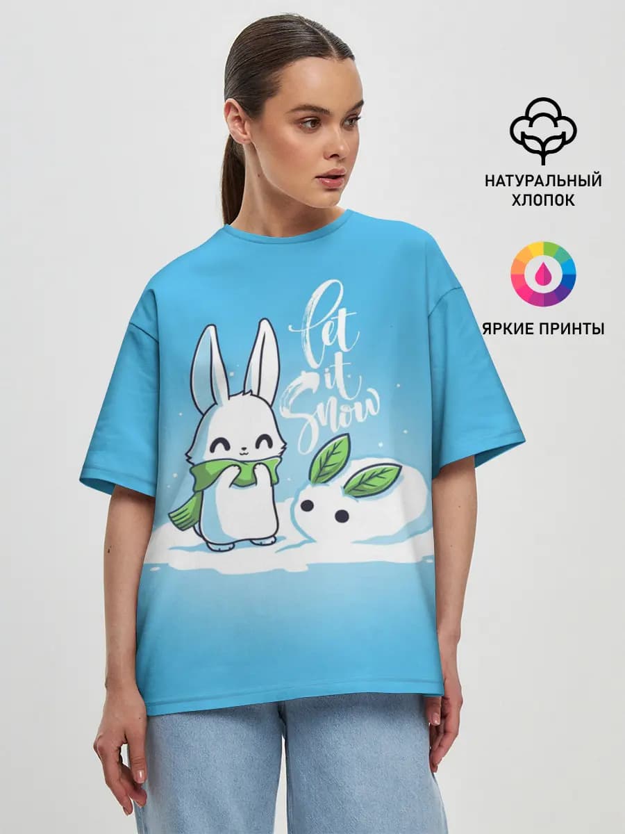 Женская футболка оверсайз