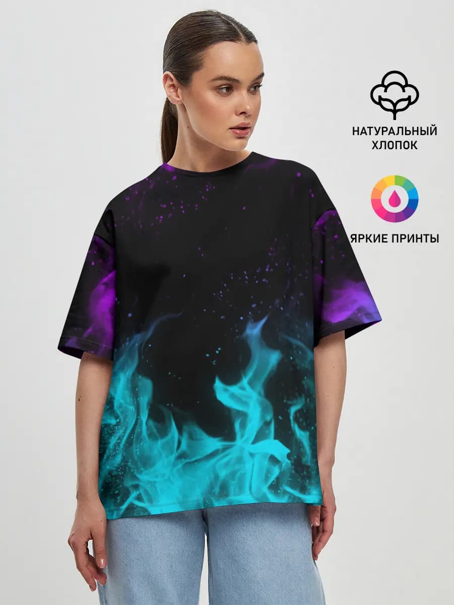 Женская футболка оверсайз