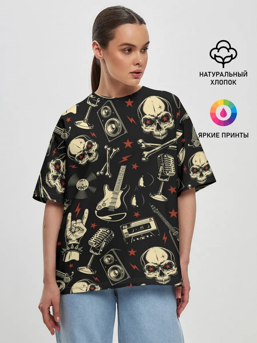 Женская футболка оверсайз