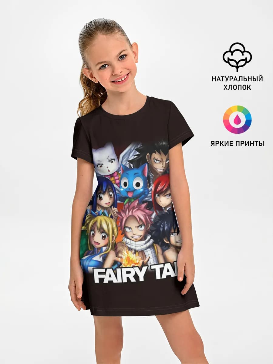 Fairy Tail logo and heroes
