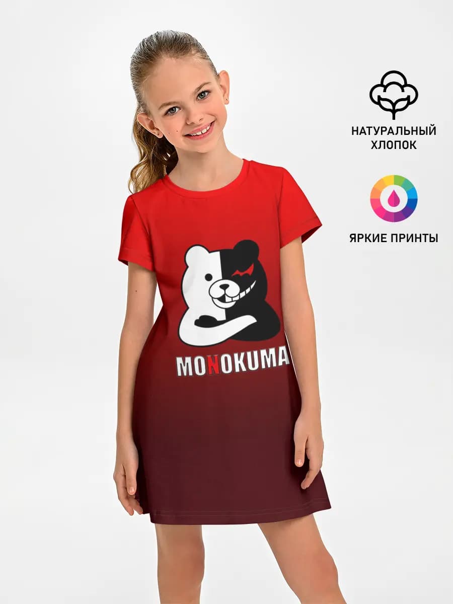 monokuma на красном градиенте