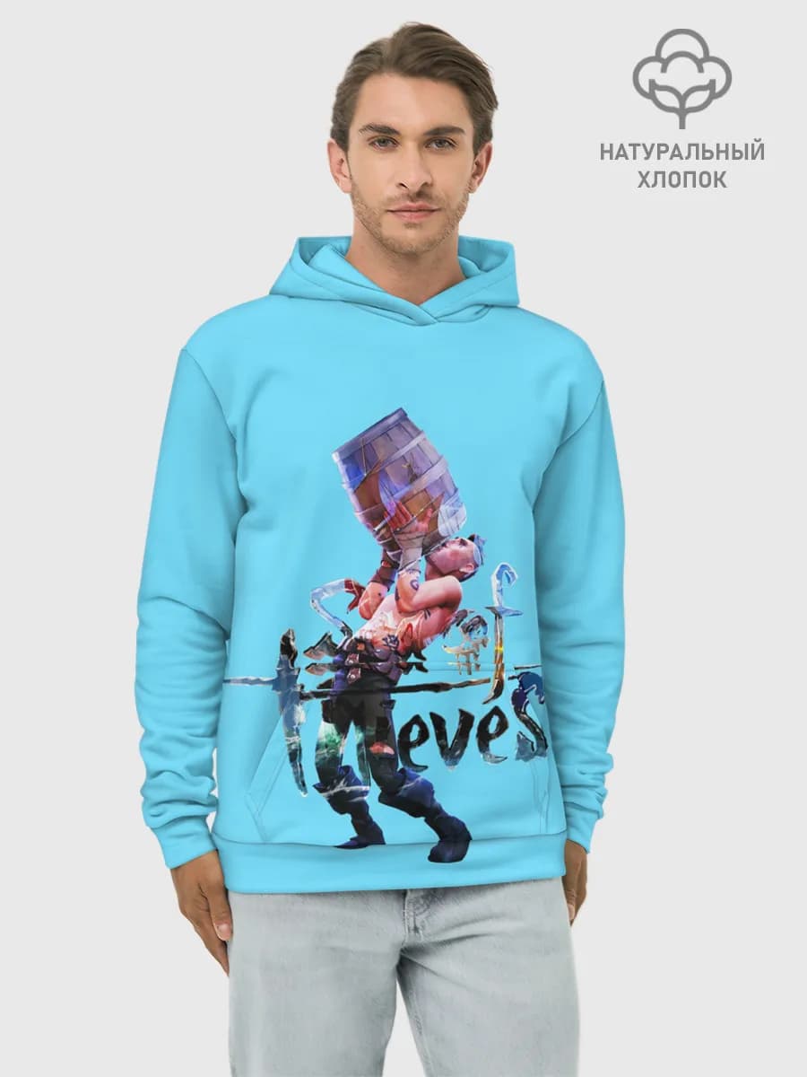 Пират с бочкой рома