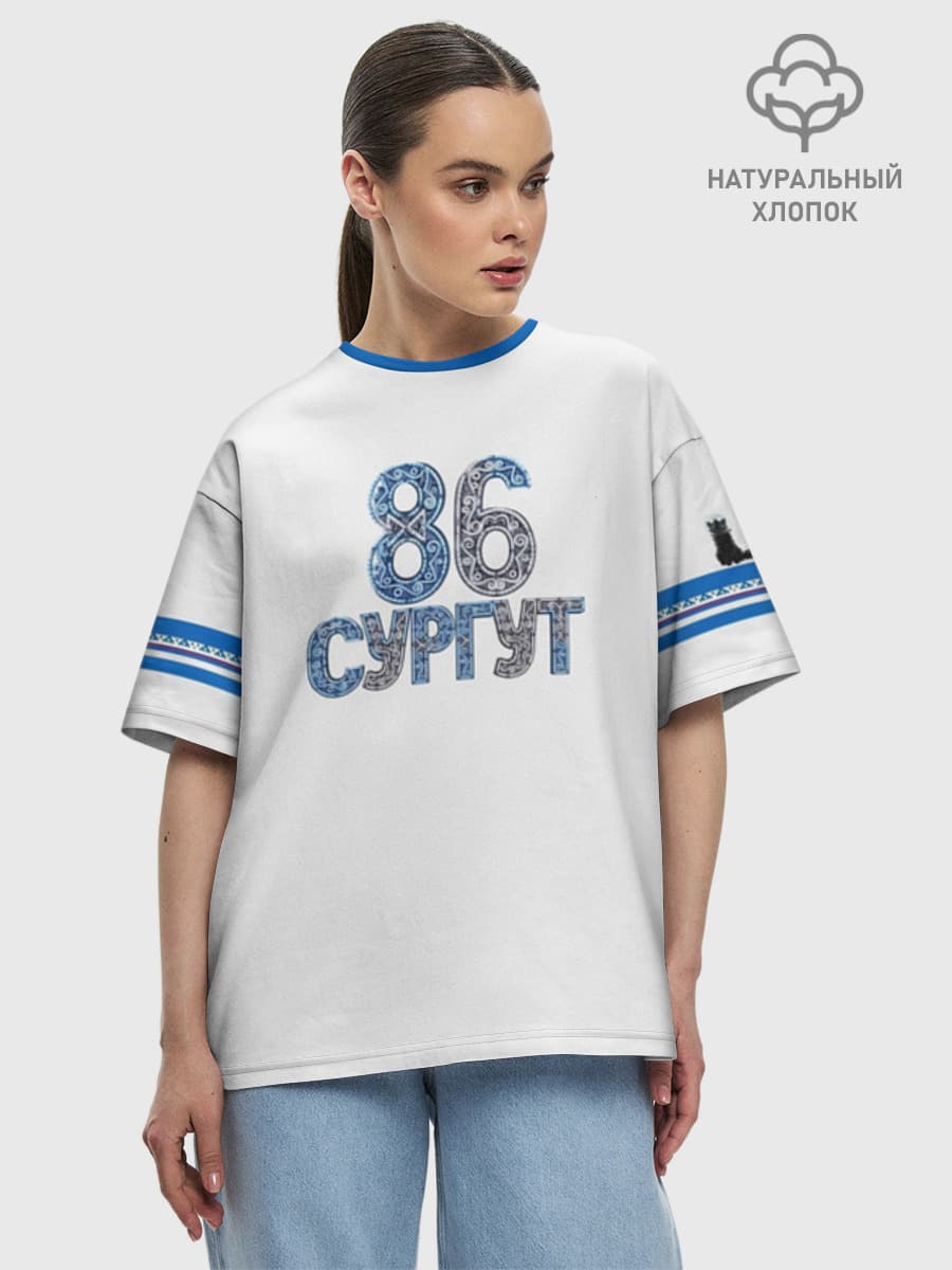 Футболка женская оверсайз из хлопка