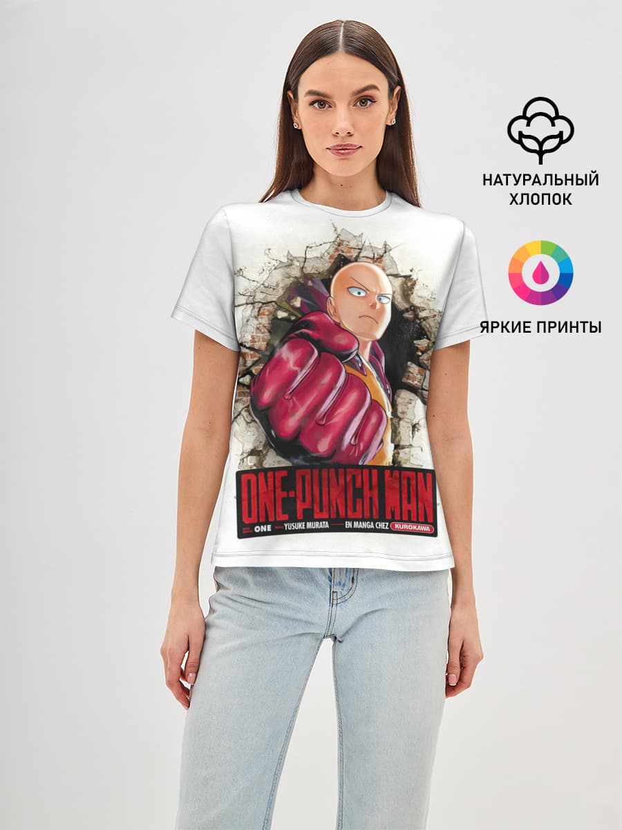 Сайтама пробивая стены One Punch-Man